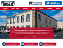 Tablet Screenshot of constructionseminars.com